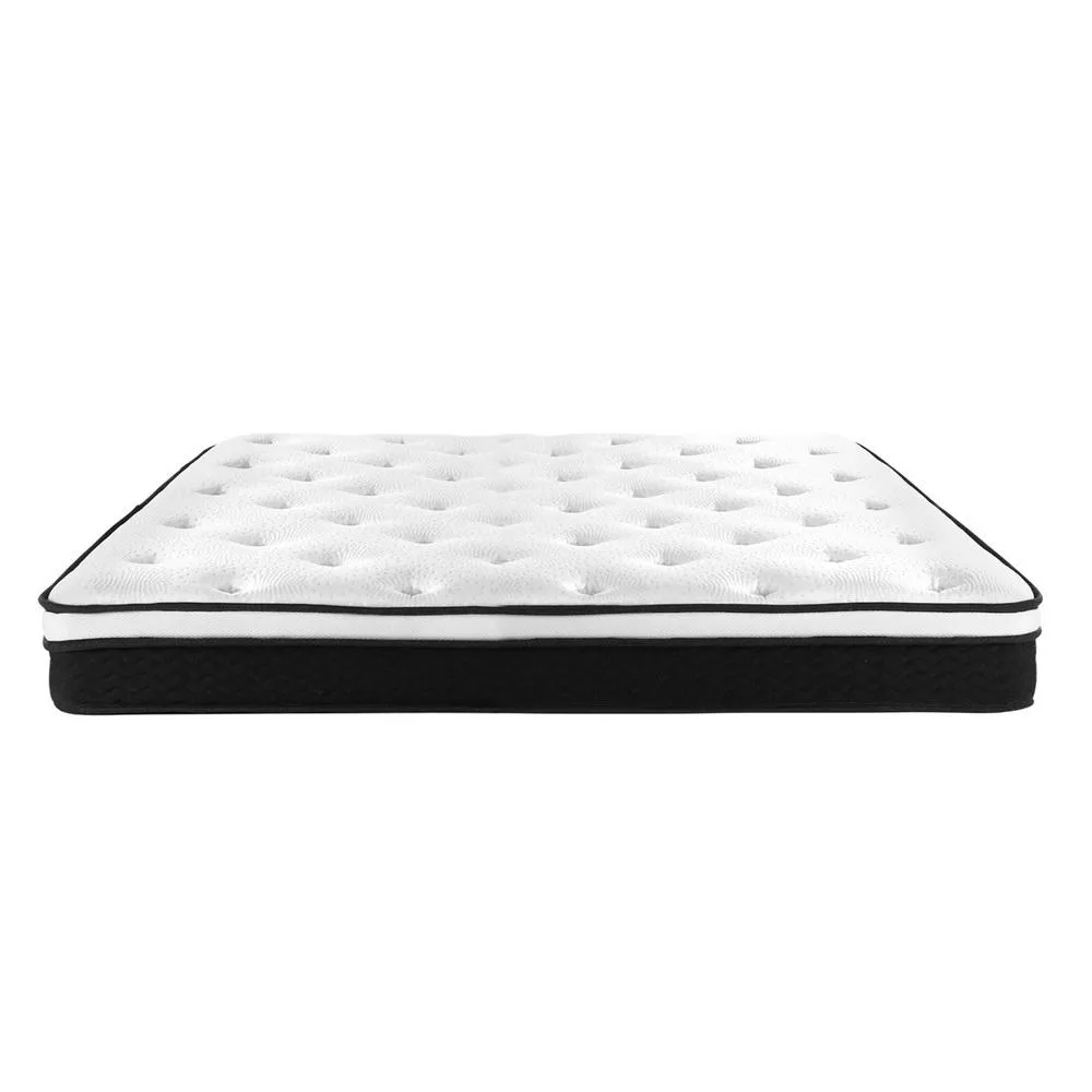 King Single Package | Coogee Bed White & Bonita Euro Top Mattress (Medium Firm)