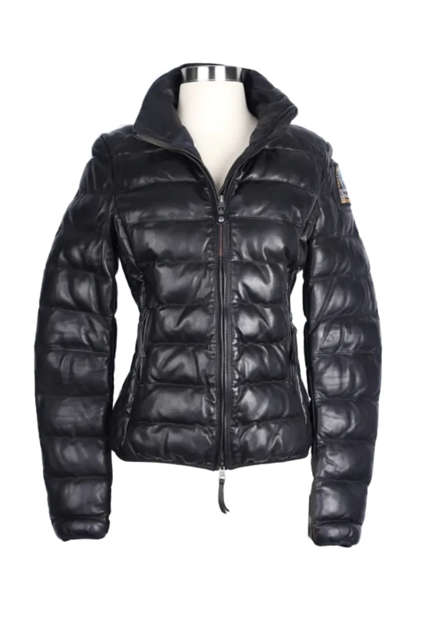 Leather Puffer Jacket