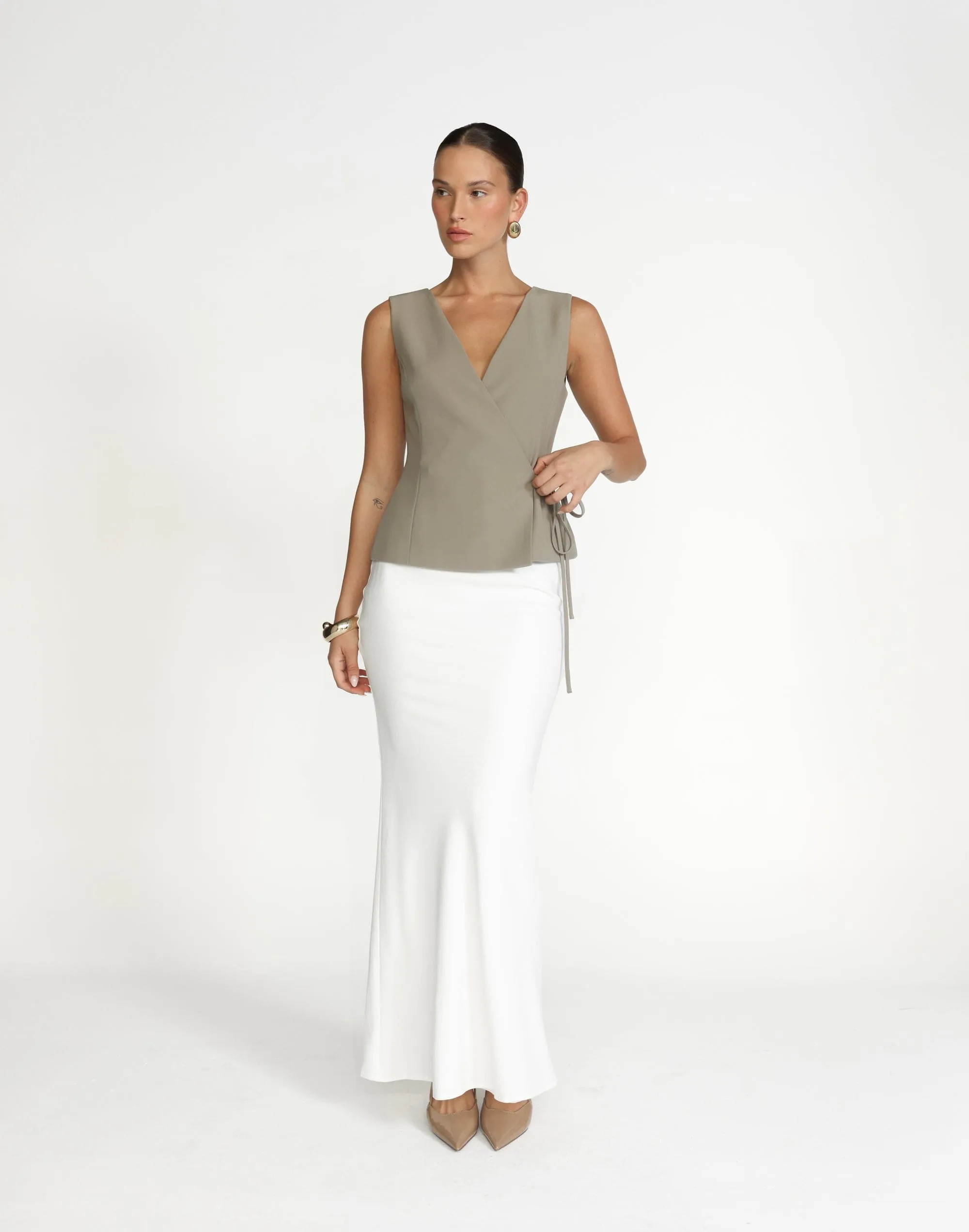 Lilou Maxi Skirt (White)