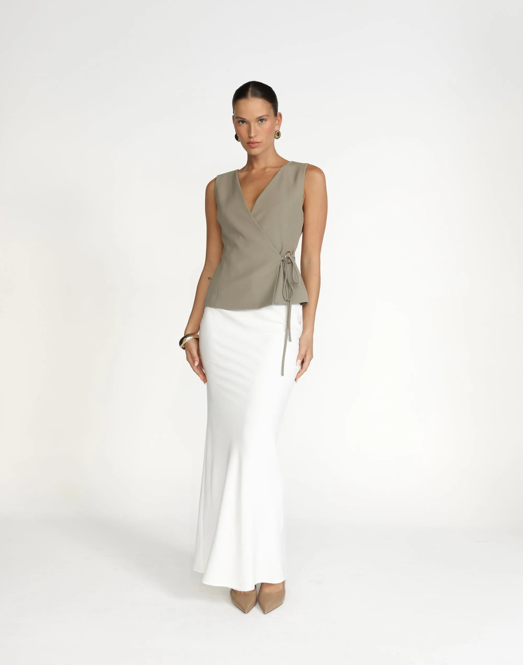 Lilou Maxi Skirt (White)