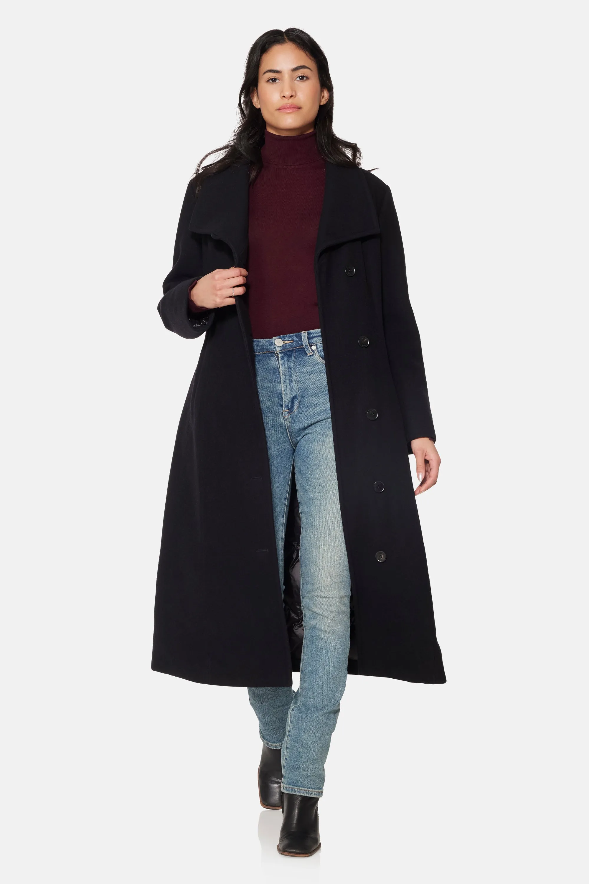 Long City Coat, Black