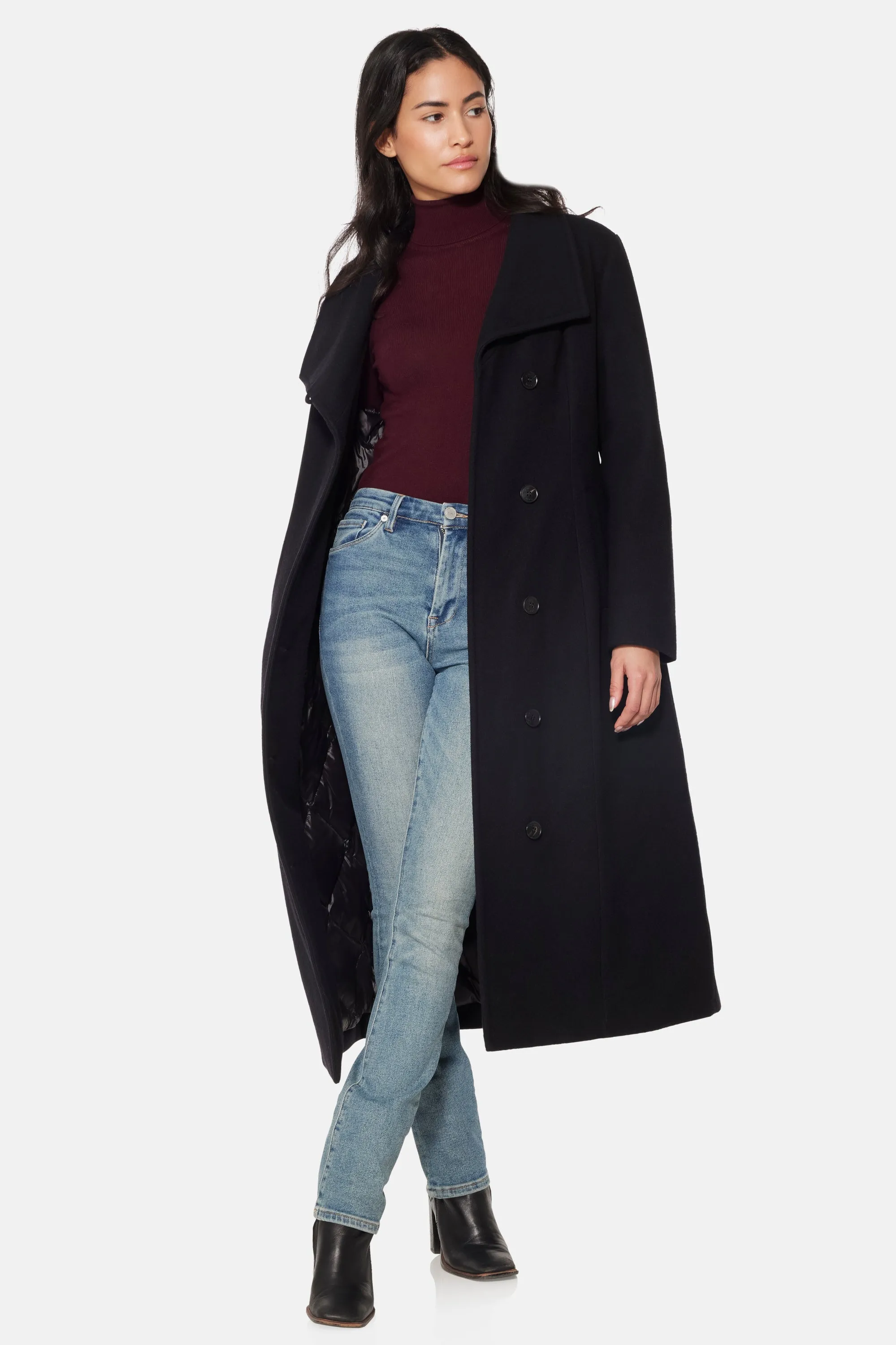 Long City Coat, Black