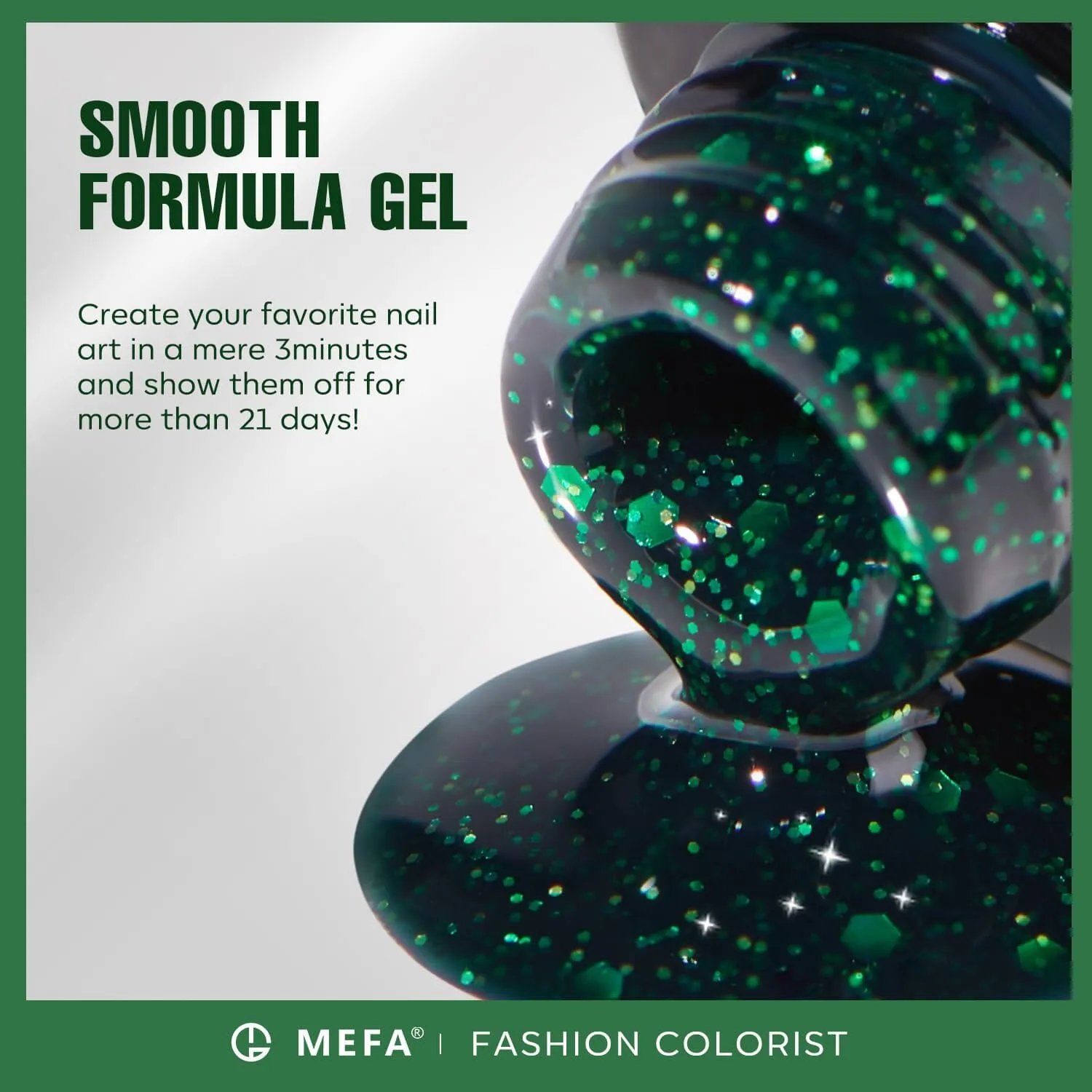 MEFA Green Gel Nail Polish | Misty Forest | 6 Colors