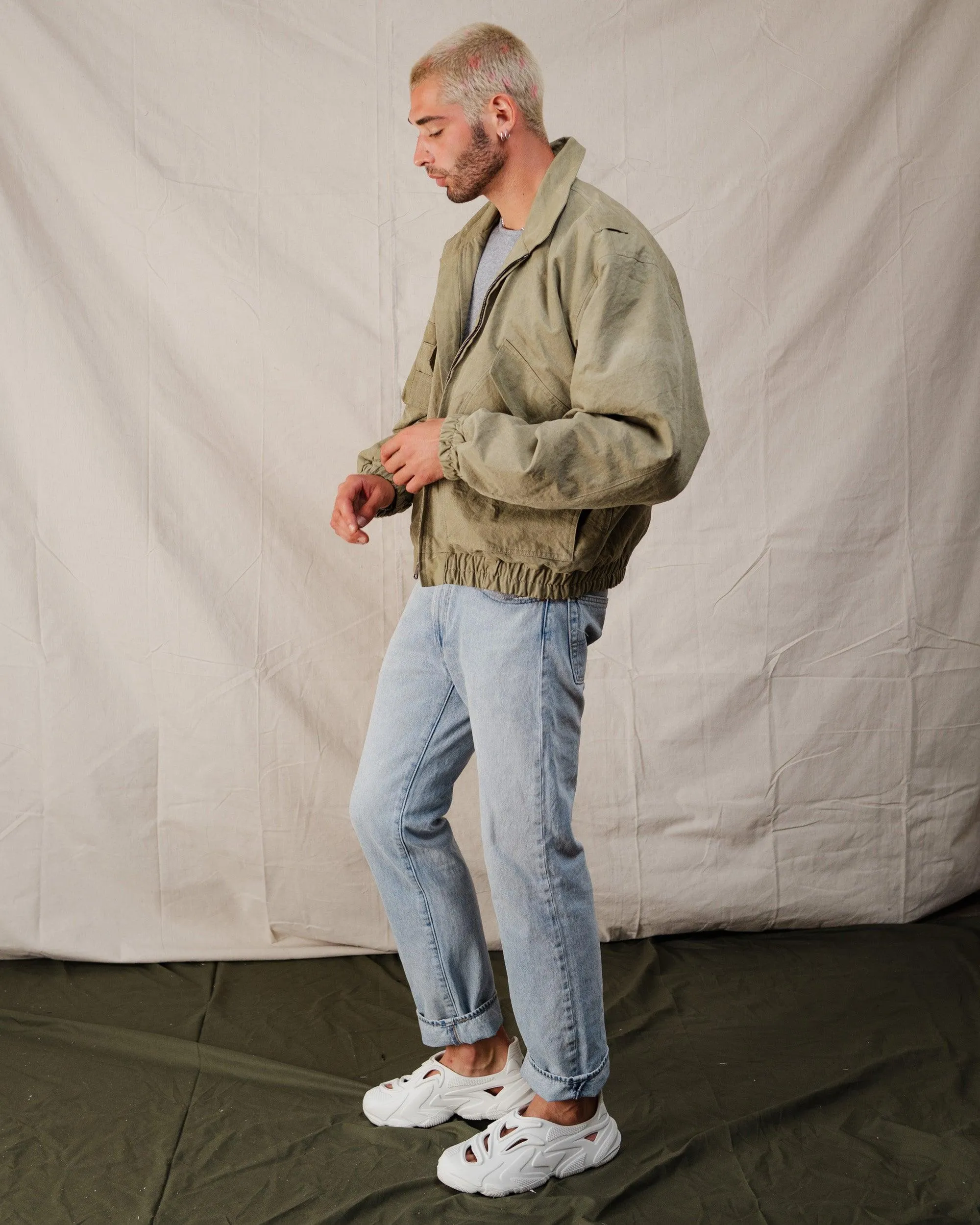 MILITARY CANVAS FLIGHT JACKET