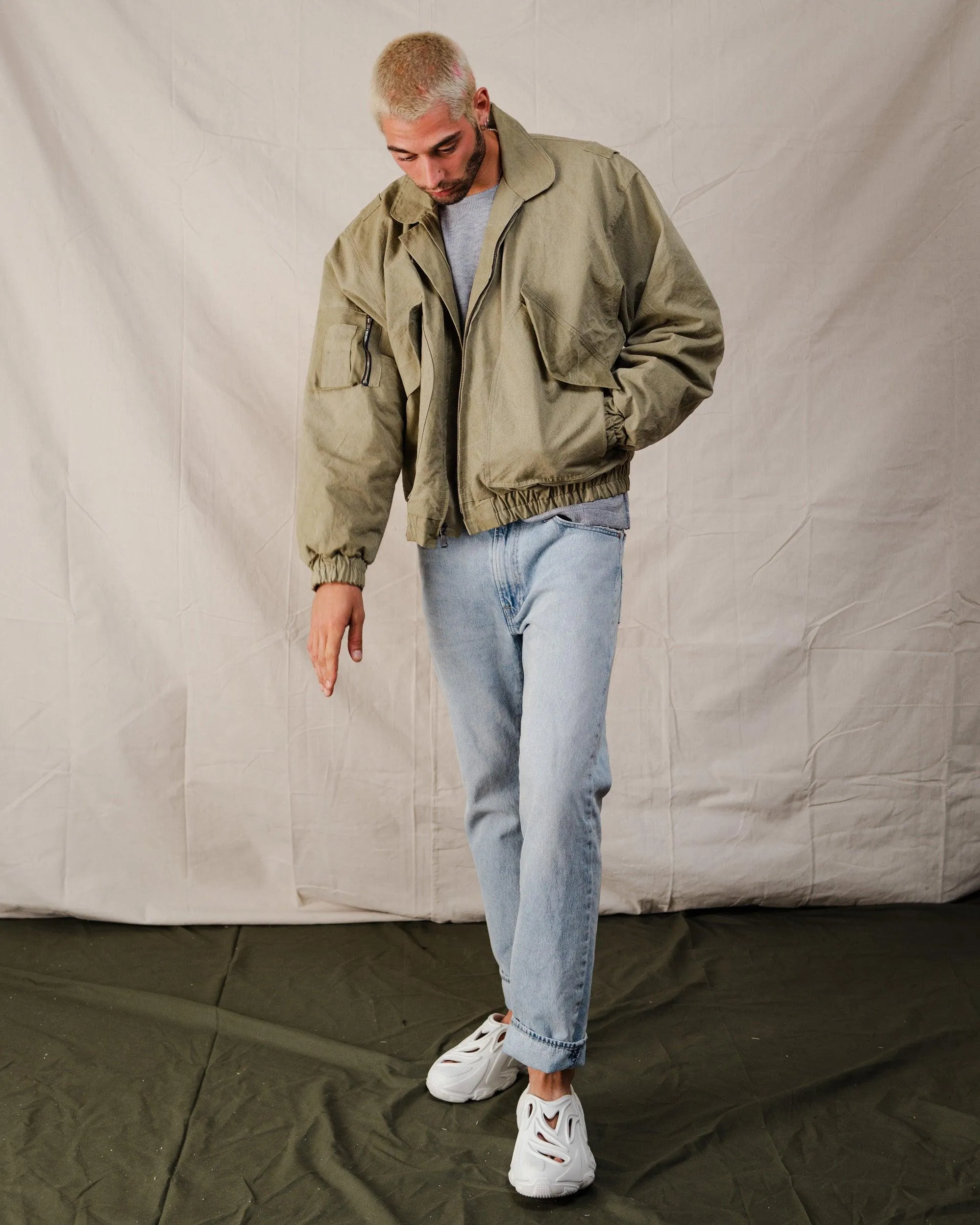 MILITARY CANVAS FLIGHT JACKET