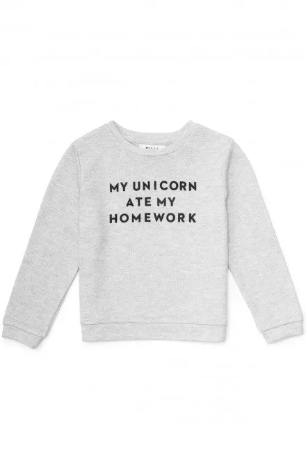 Milly Minis My Unicorn Ate My Homework Sweatshirt