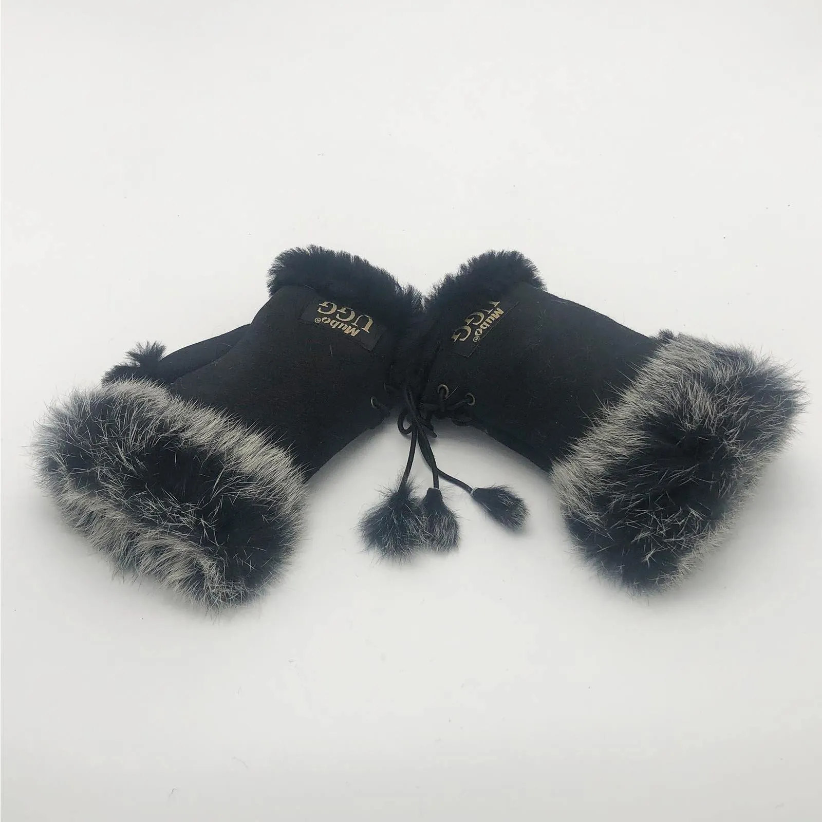 Mubo UGG Genuine Sheepskin Fingerless Glove SH001 Size M