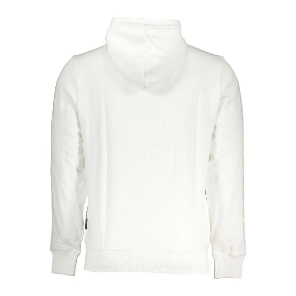 Napapijri Elegant White Cotton Hooded Sweatshirt