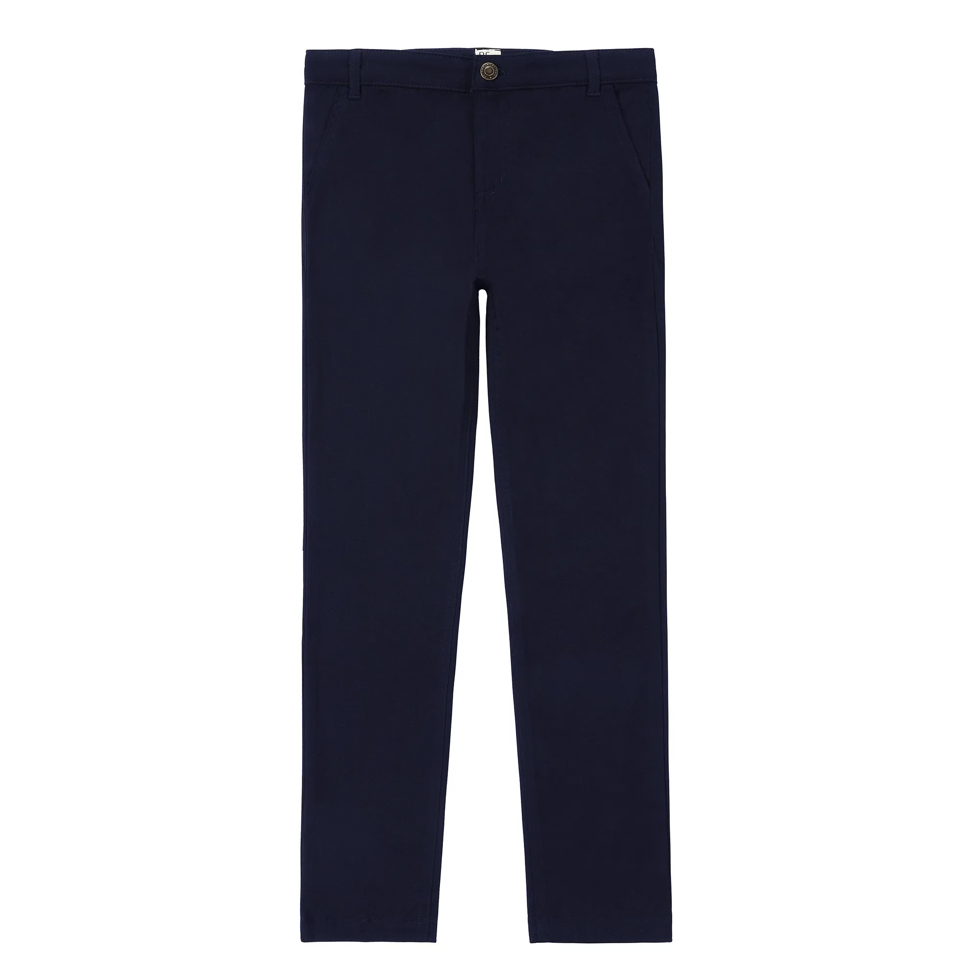 Navy Chino Slit Pocket Pants