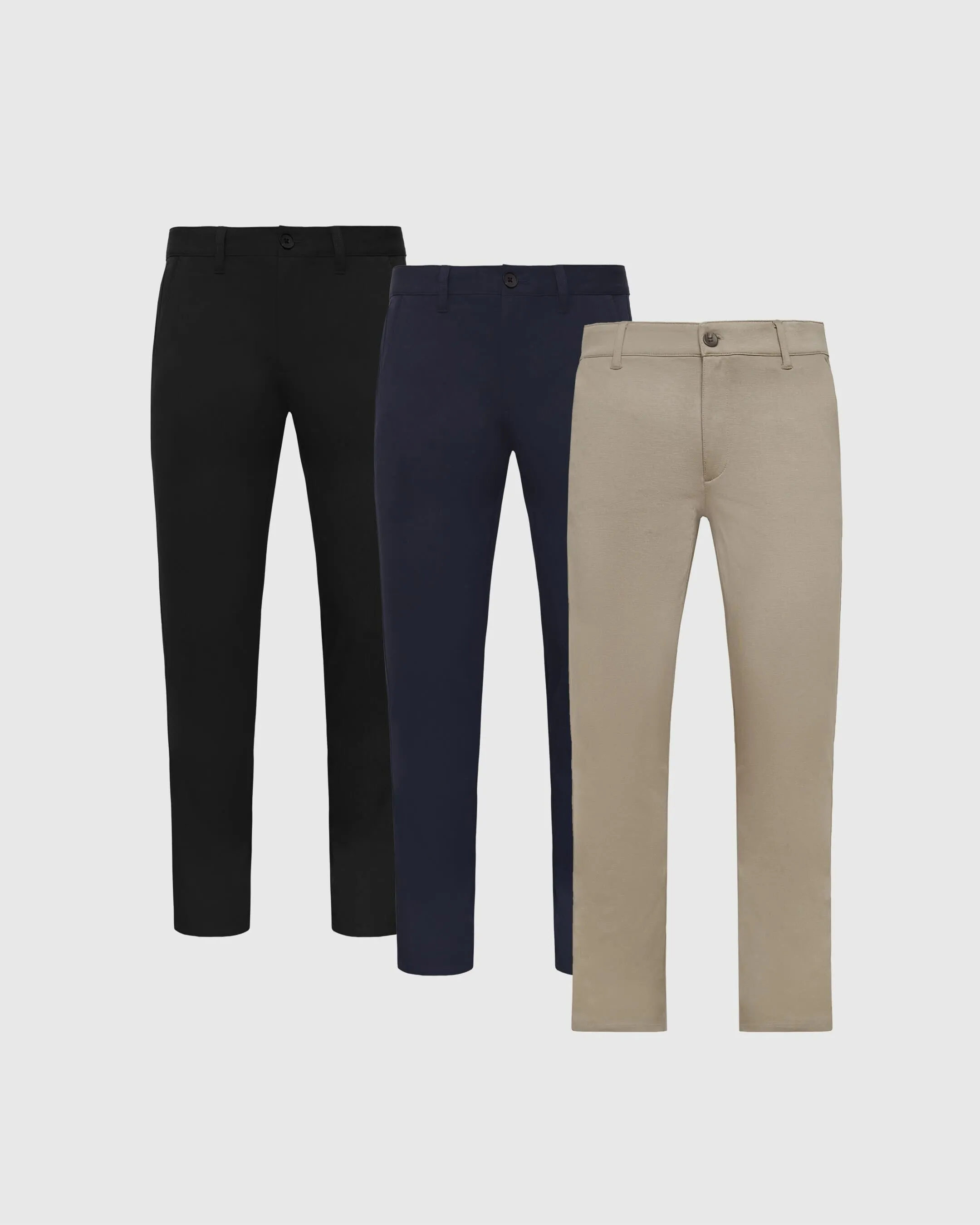 Neutral Slim Chino Pants 3-Pack