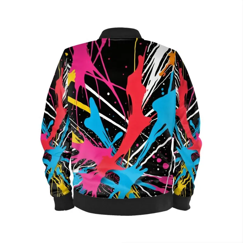 Paint Splatter Bomber Jacket