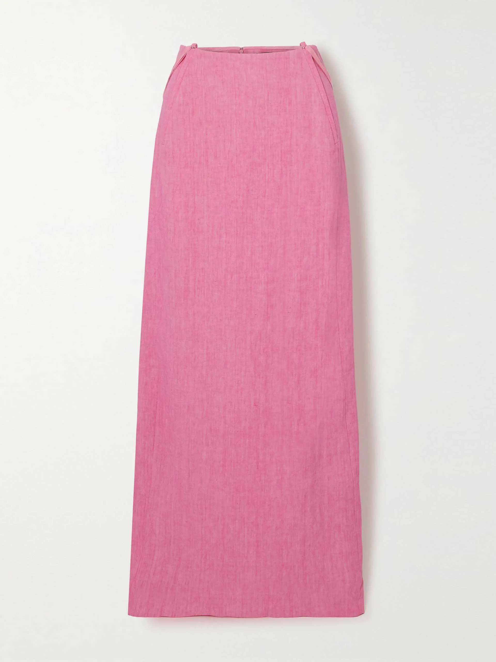 Pink linen maxi skirt