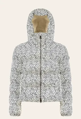 Poivre Blanc W24-1200 Puffer Ski Jacket in Jaguar Print