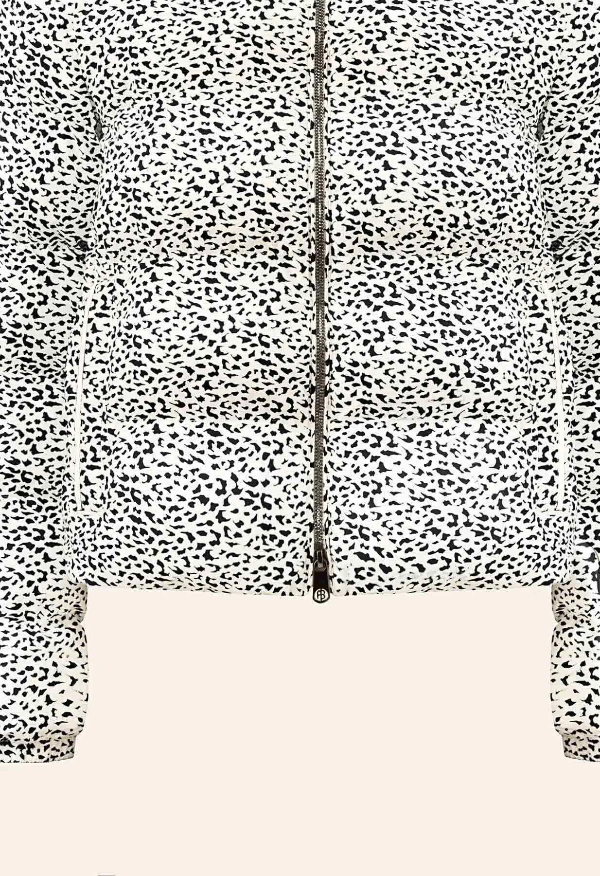 Poivre Blanc W24-1200 Puffer Ski Jacket in Jaguar Print