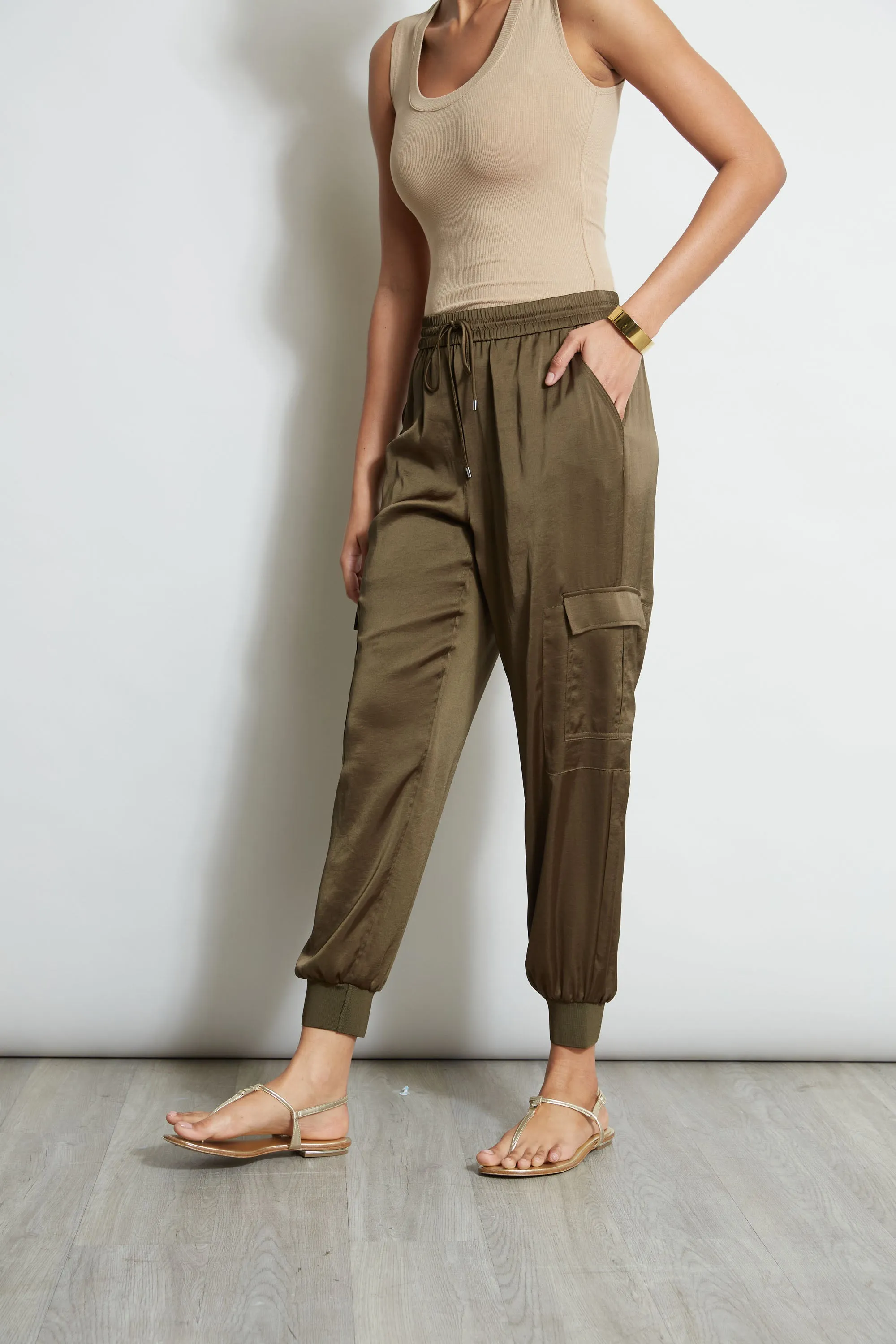 Satin Cargo Pant