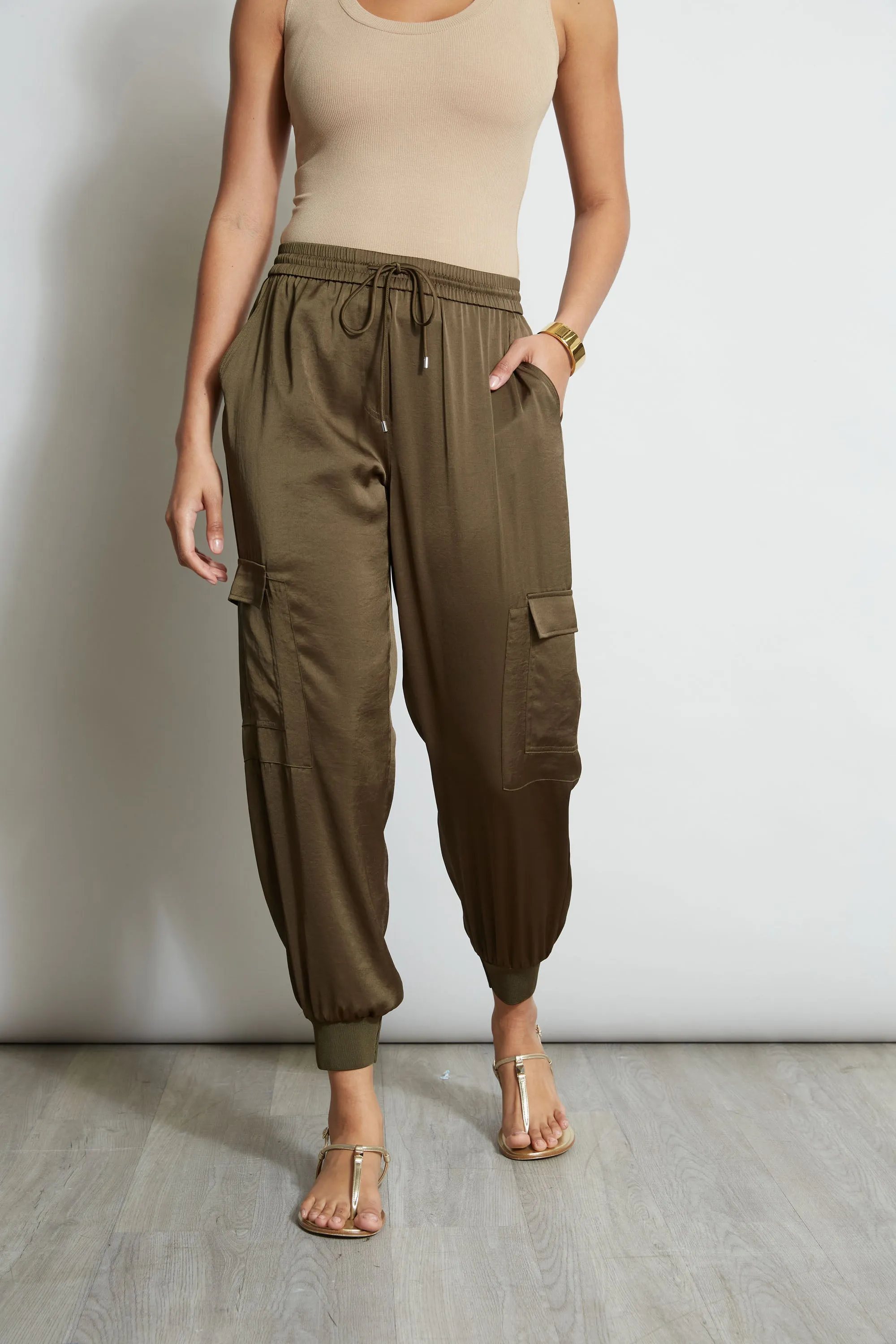 Satin Cargo Pant