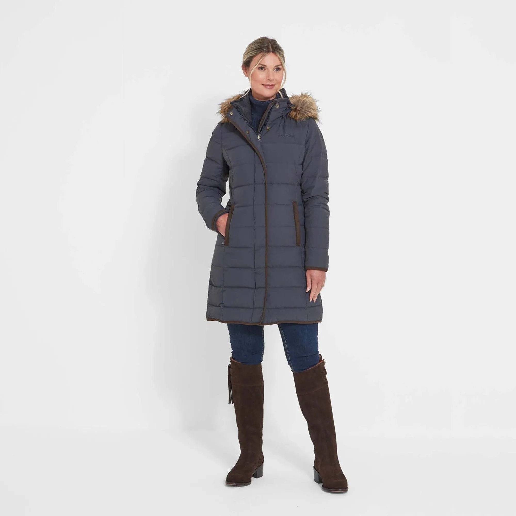 Schoffel Ladies Mayfair II Down Coat - Gunmetal