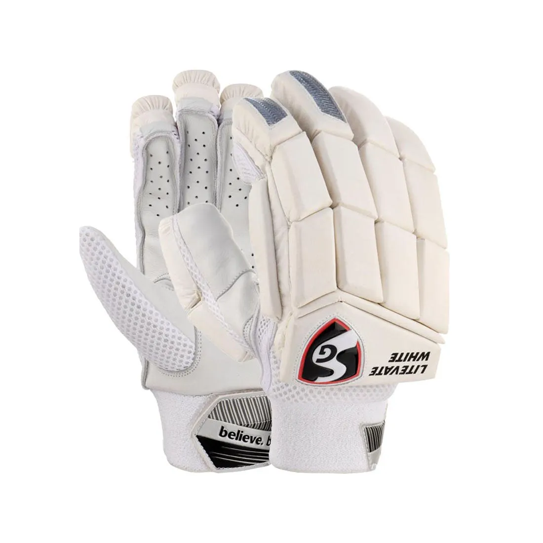 Sg Litevate White Batting Gloves