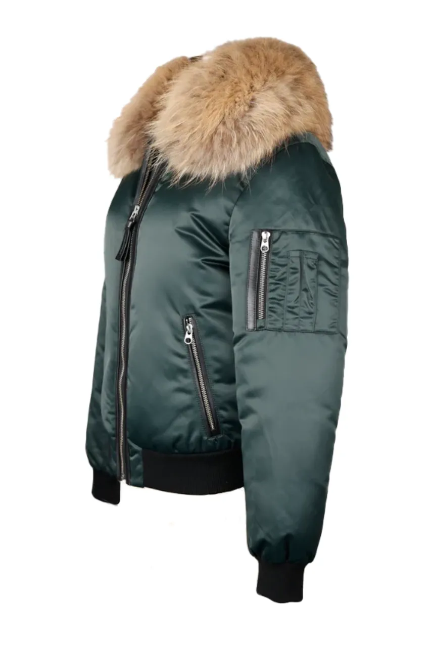 Short Fur Collar Puffer Jacket