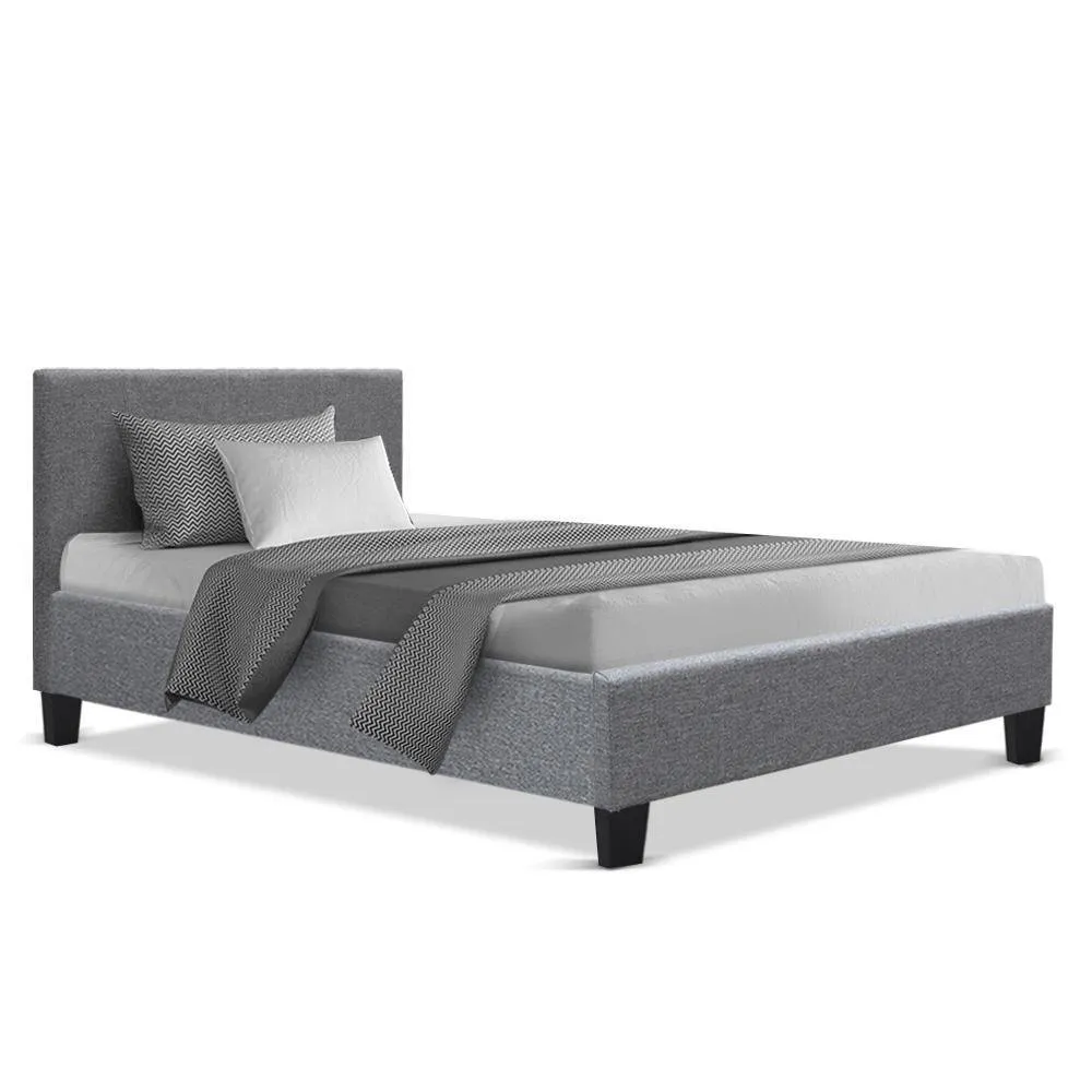 Single Package | Coogee Bed Grey & Normay Bonnell Spring Pillow Top Mattress (Medium Firm)