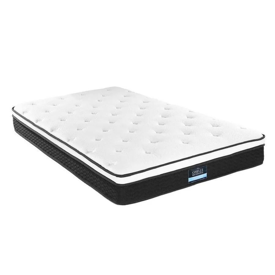 Single Package | Leo Metal Bed Frame Black & Bonita Pillow Top Mattress (Medium Firm)