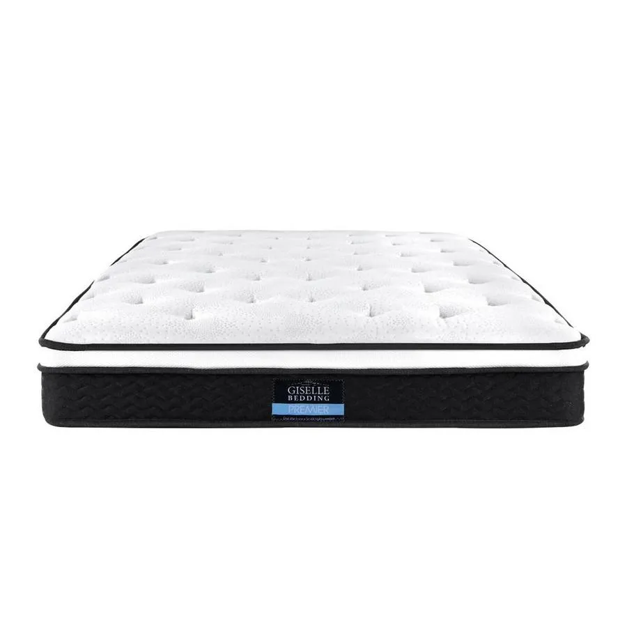 Single Package | Leo Metal Bed Frame Black & Bonita Pillow Top Mattress (Medium Firm)