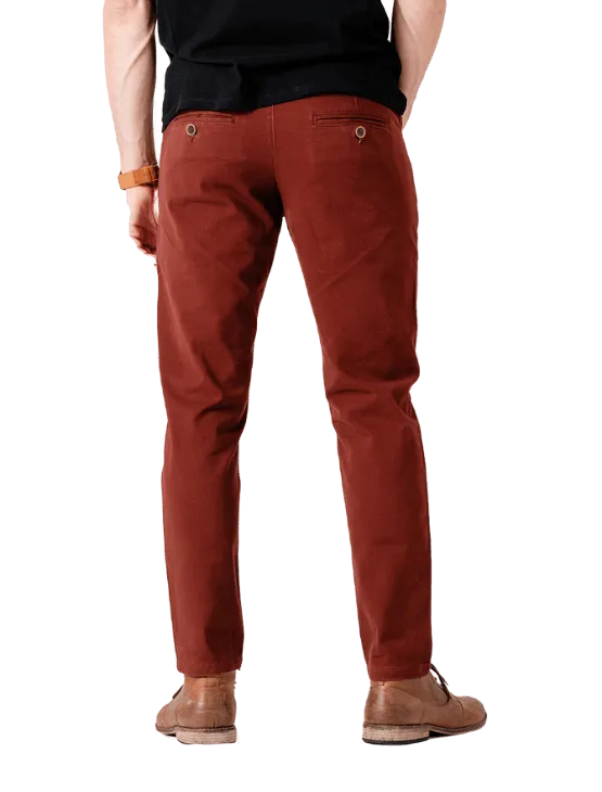 Slim Burgundy Chino Pants