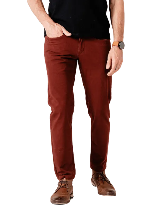 Slim Burgundy Chino Pants