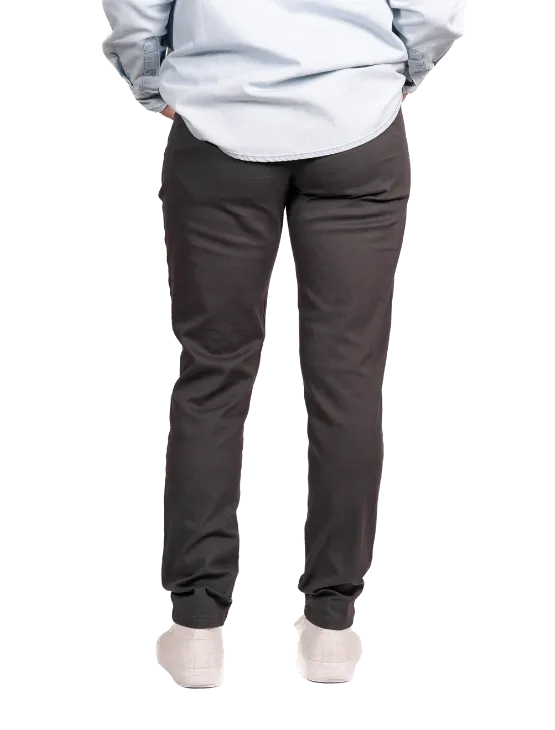 Slim Dark Grey Chino Pants