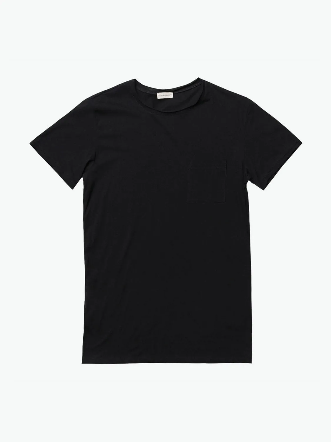 Slim Fit Pocket Crew Neck T-Shirt Black