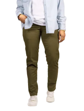 Slim Olive Chino Pants