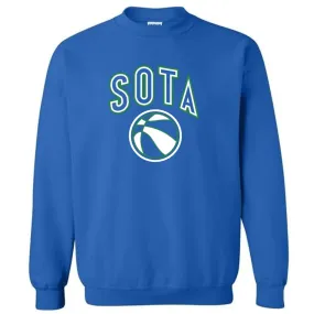 Sota Retro Basketball Blue Pullover Crewneck