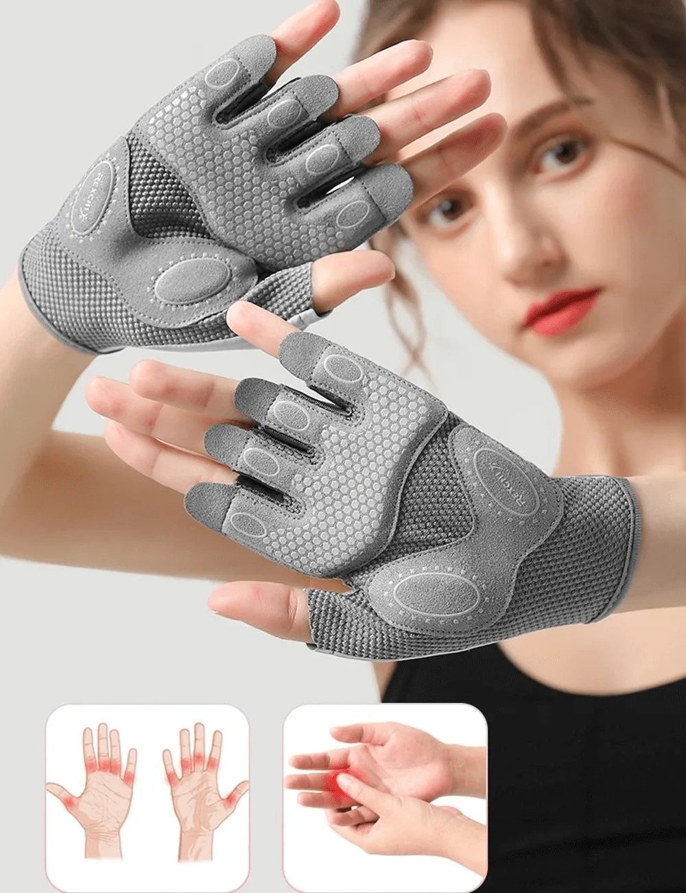 Stylish Elastic Women's Fingerless Gloves for Training - SF0834