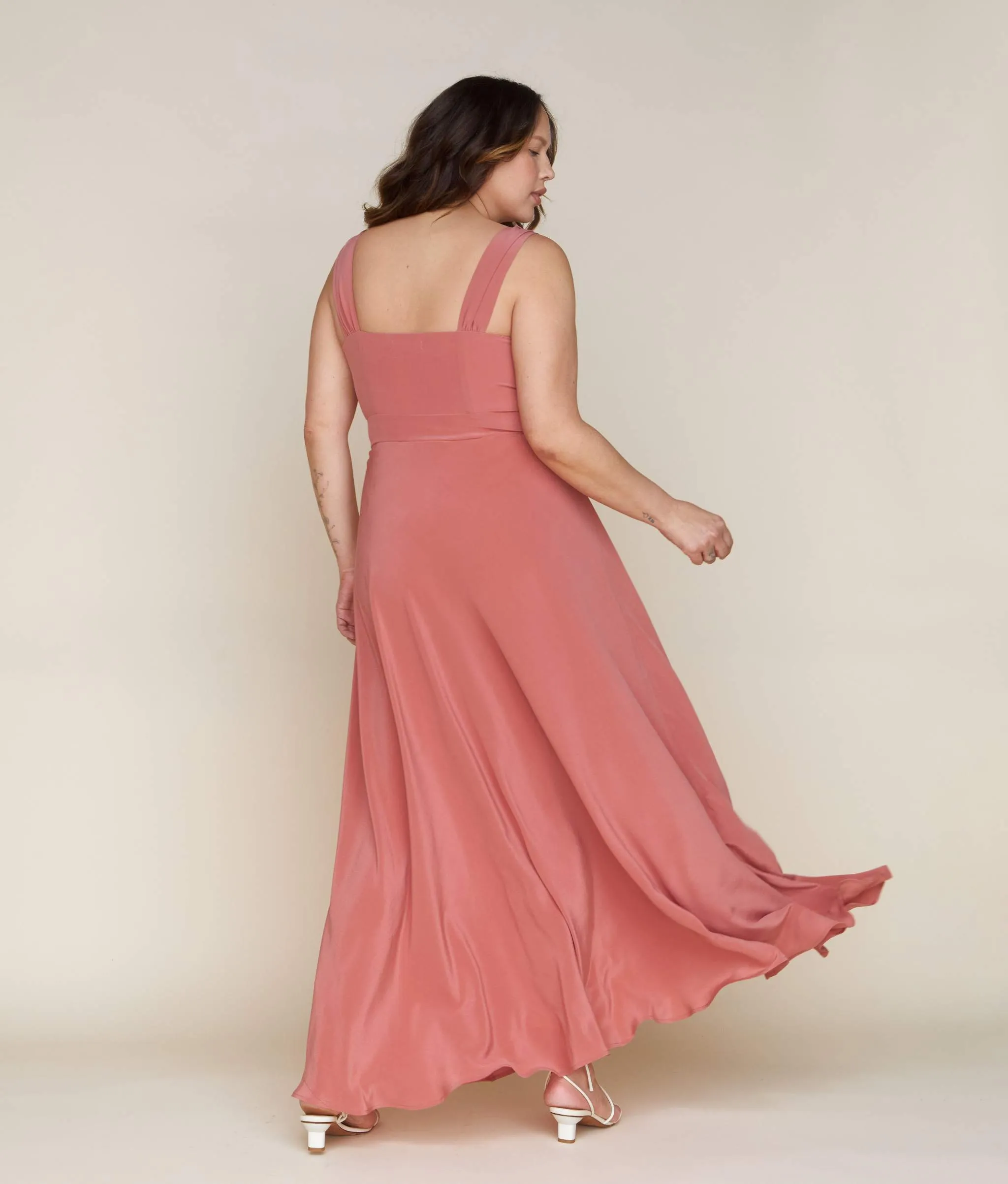 The Angelica Dress | Dusty Rose Silk