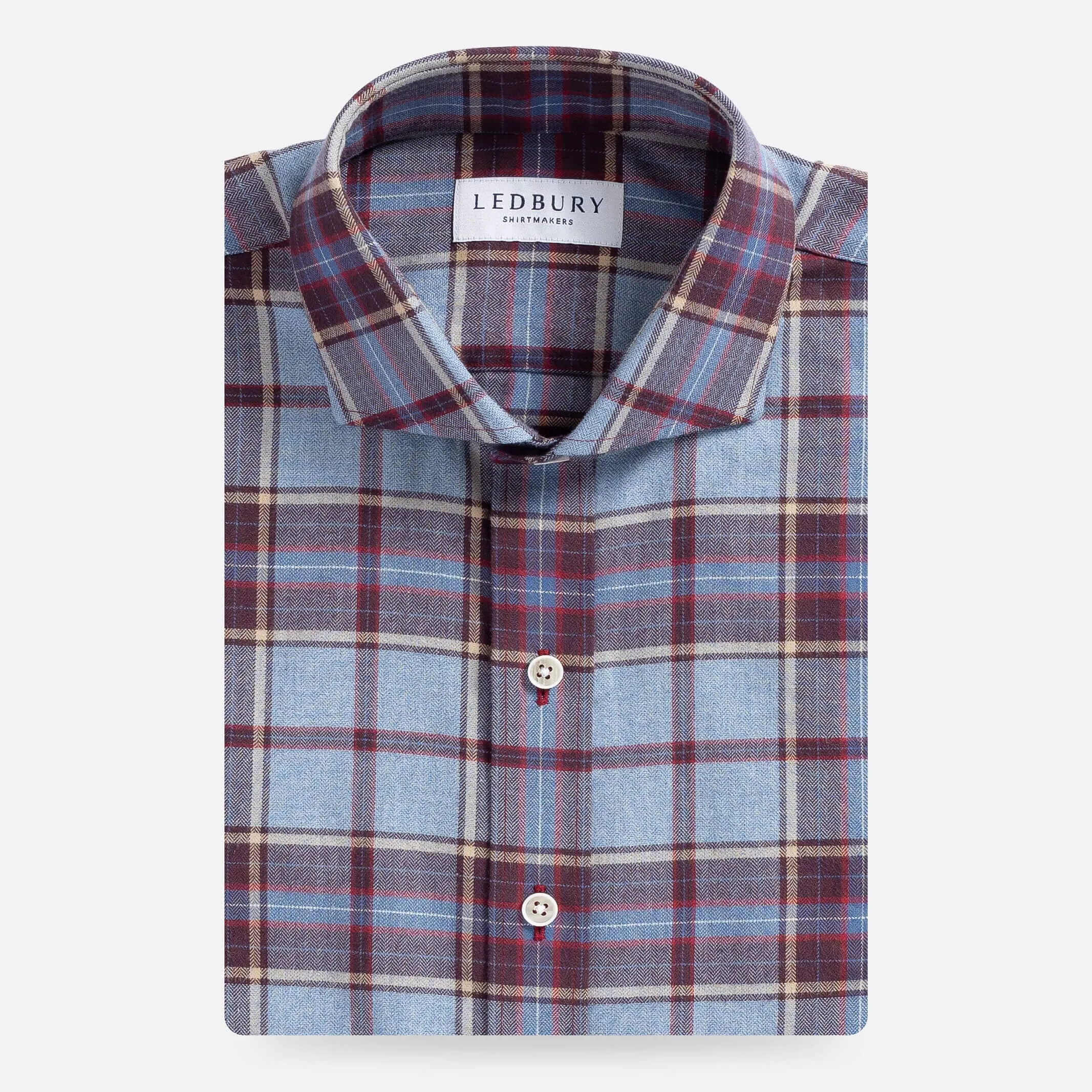 The Smoky Blue Nash Flannel Custom Shirt