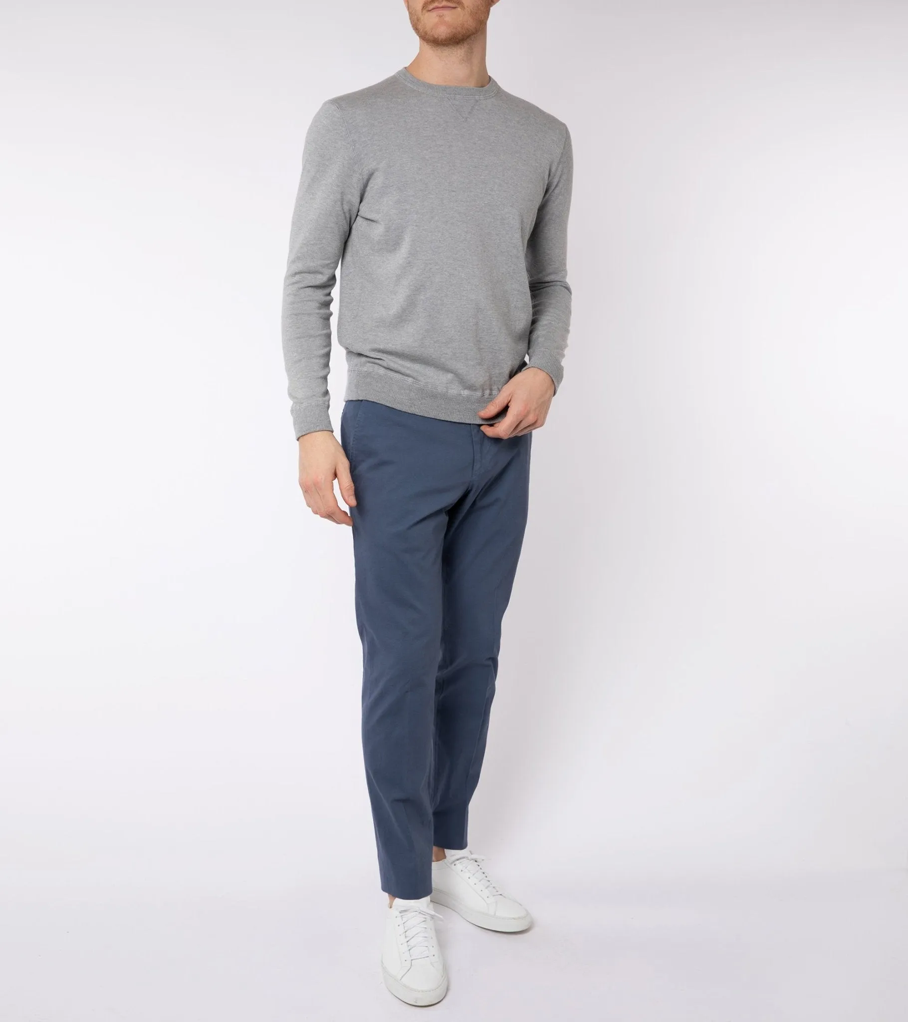 Trunk Marsham Cotton Cashmere Sweatshirt: Grey Marl