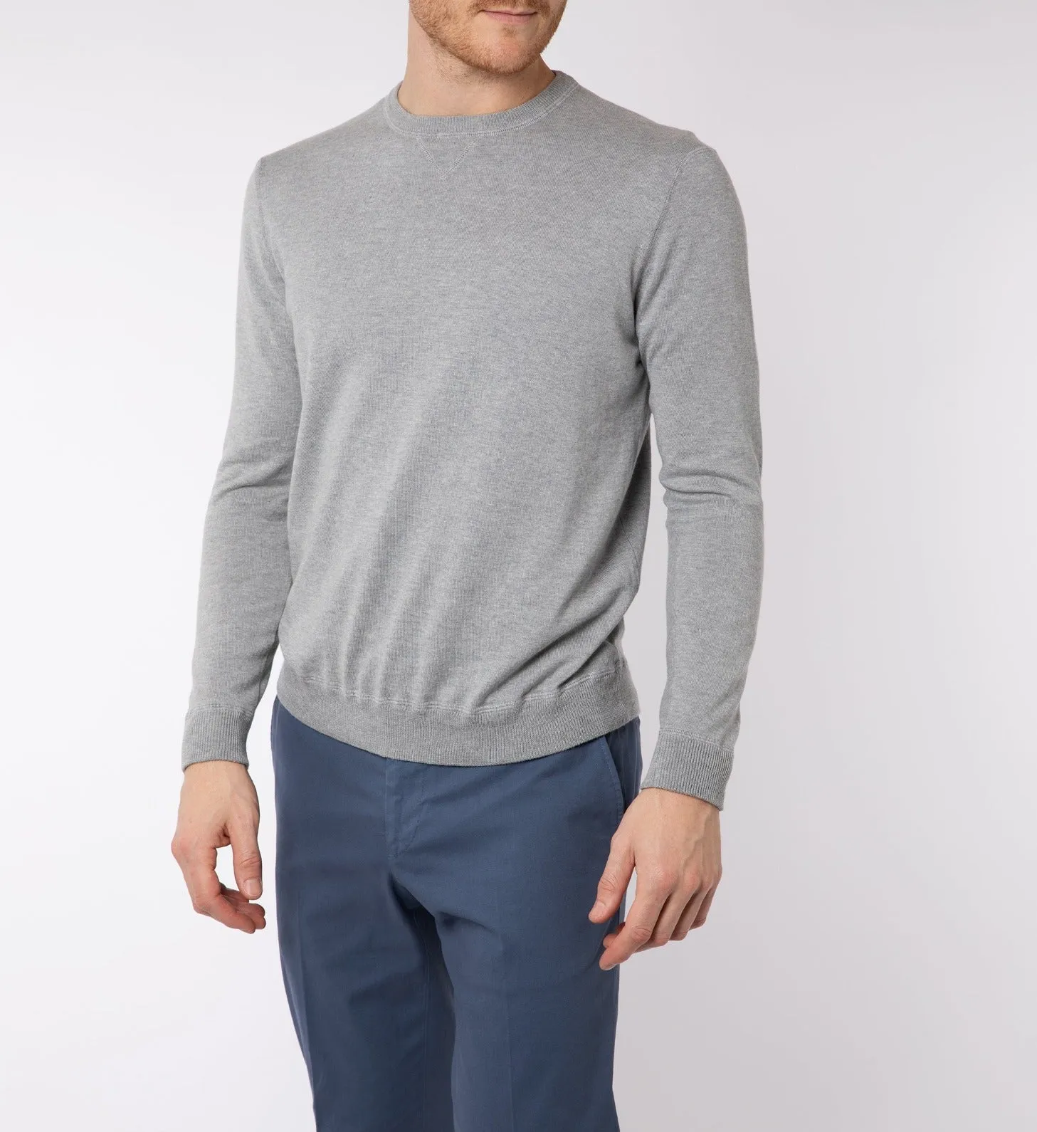 Trunk Marsham Cotton Cashmere Sweatshirt: Grey Marl