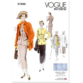 V1932 Misses' Vintage Suit and Coat