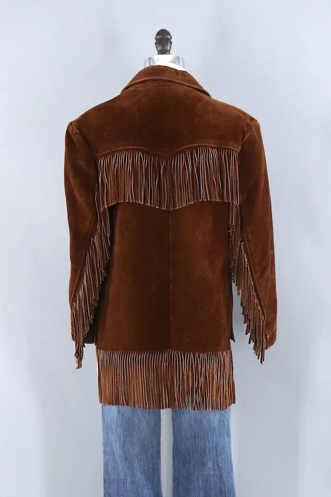 Vintage Fringed Suede Jacket