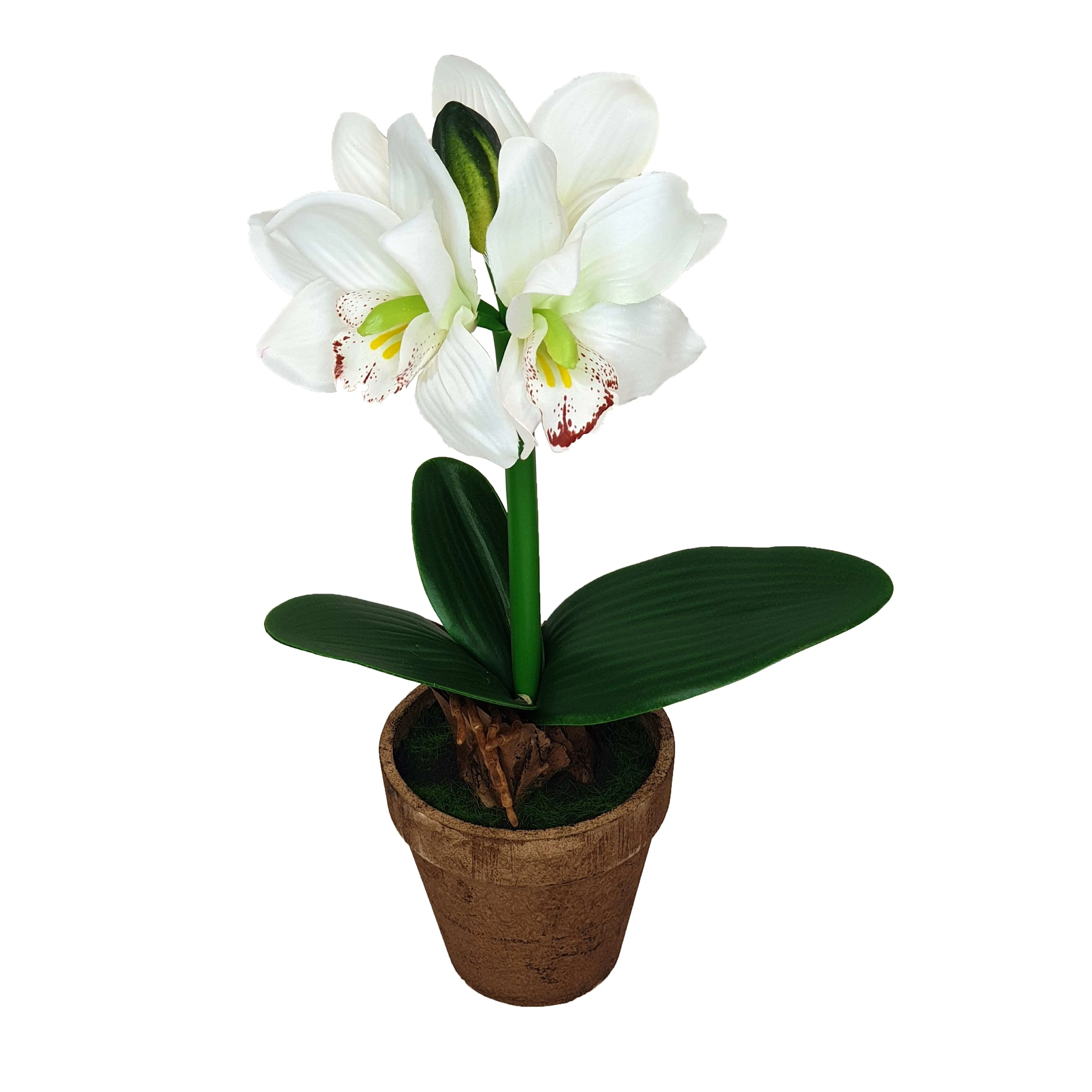 White Flower Pot 40cm Artificial Plant by Criterion