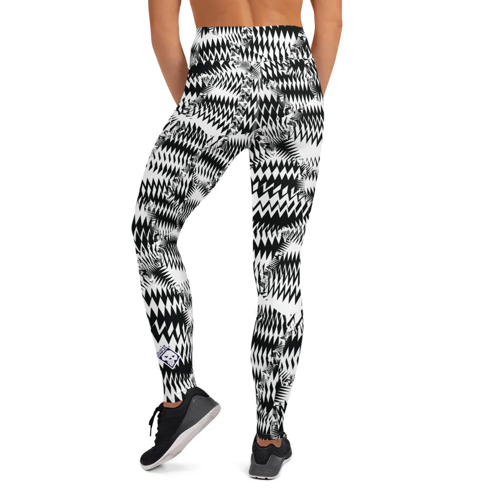 Women's Razzle Dazzle Camouflage High Waist Yoga Pants Workout Leggings For Jiu Jitsu 001