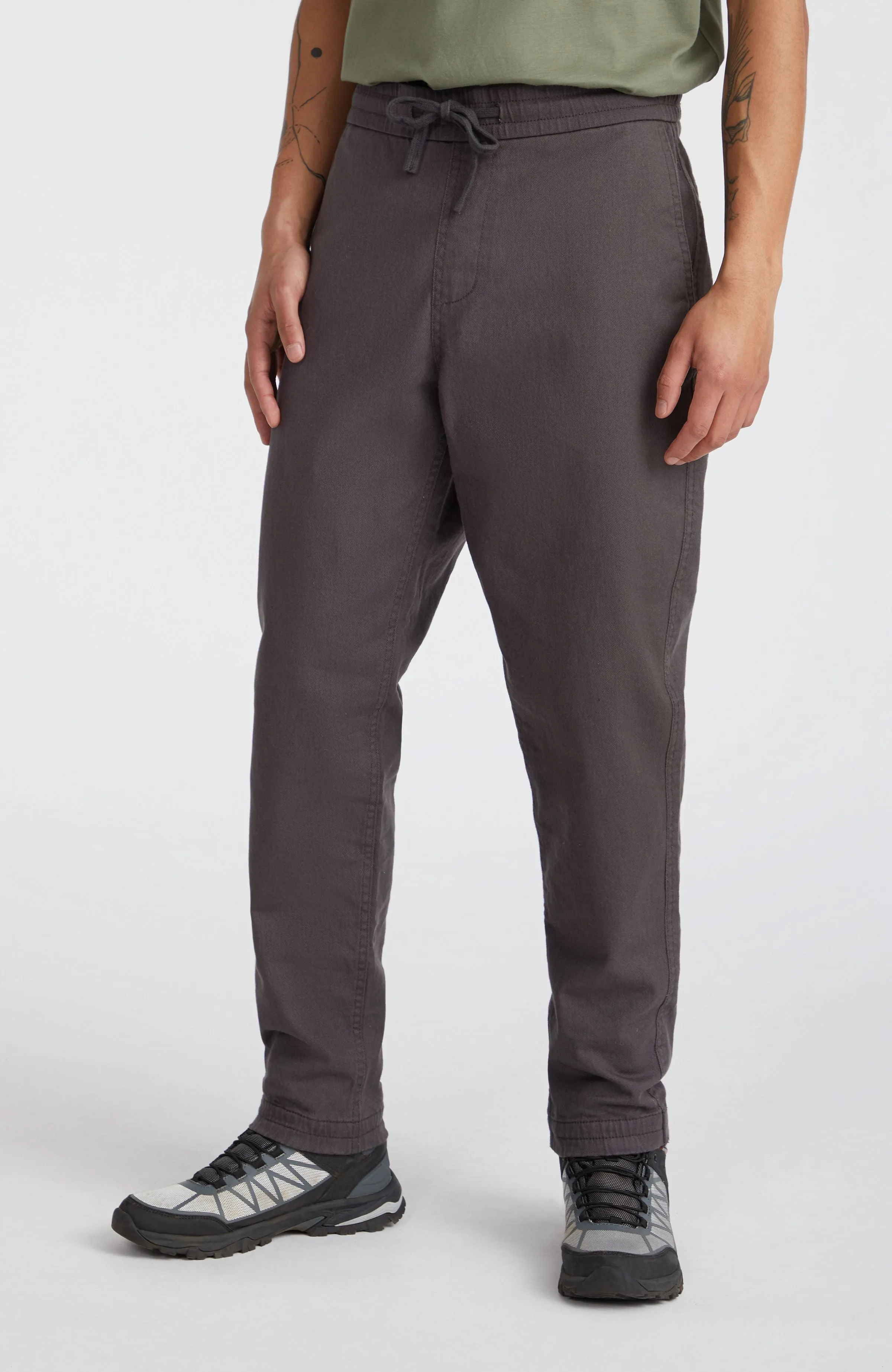 Woven Chino Joggers | Raven