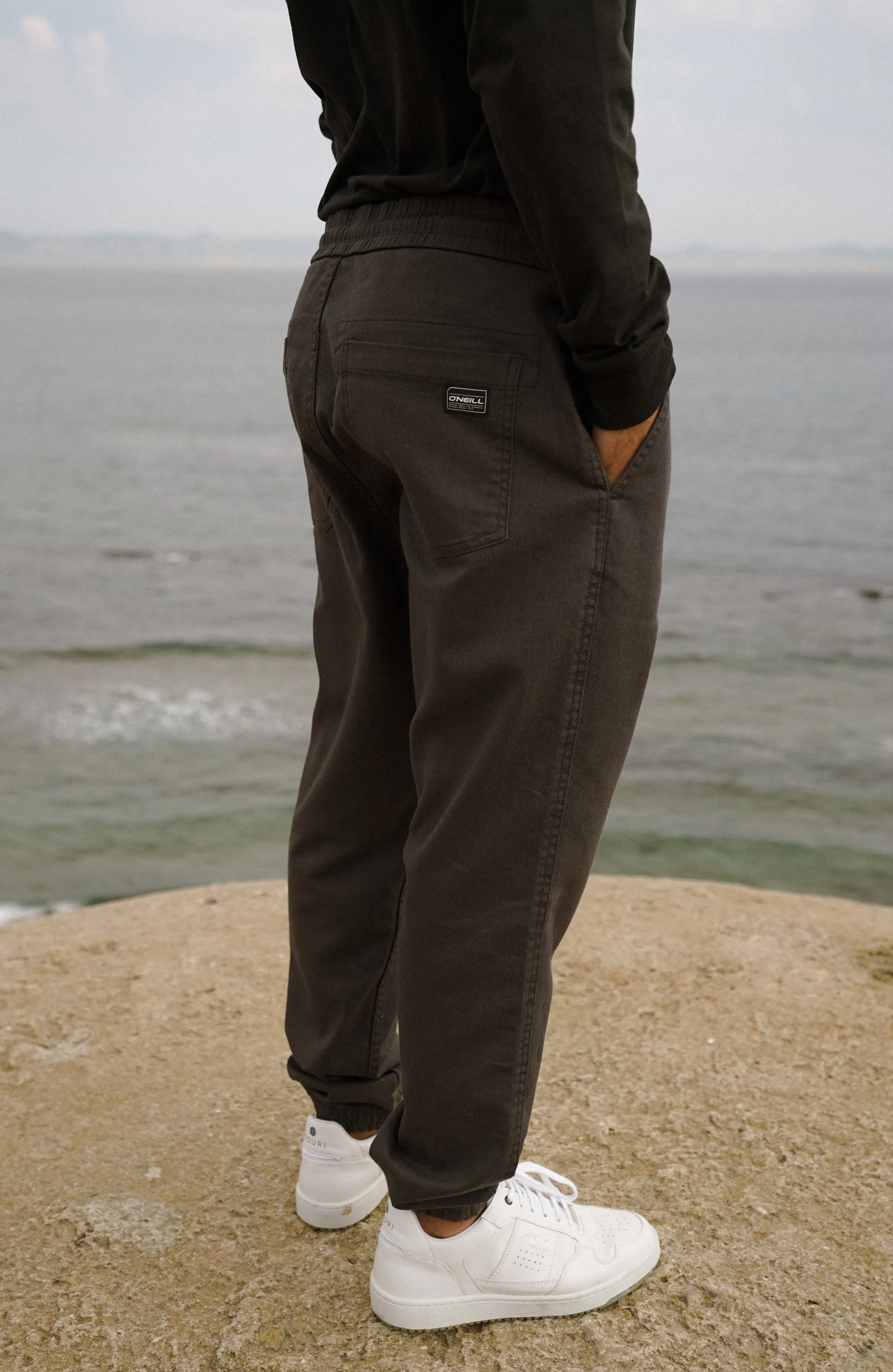 Woven Chino Joggers | Raven