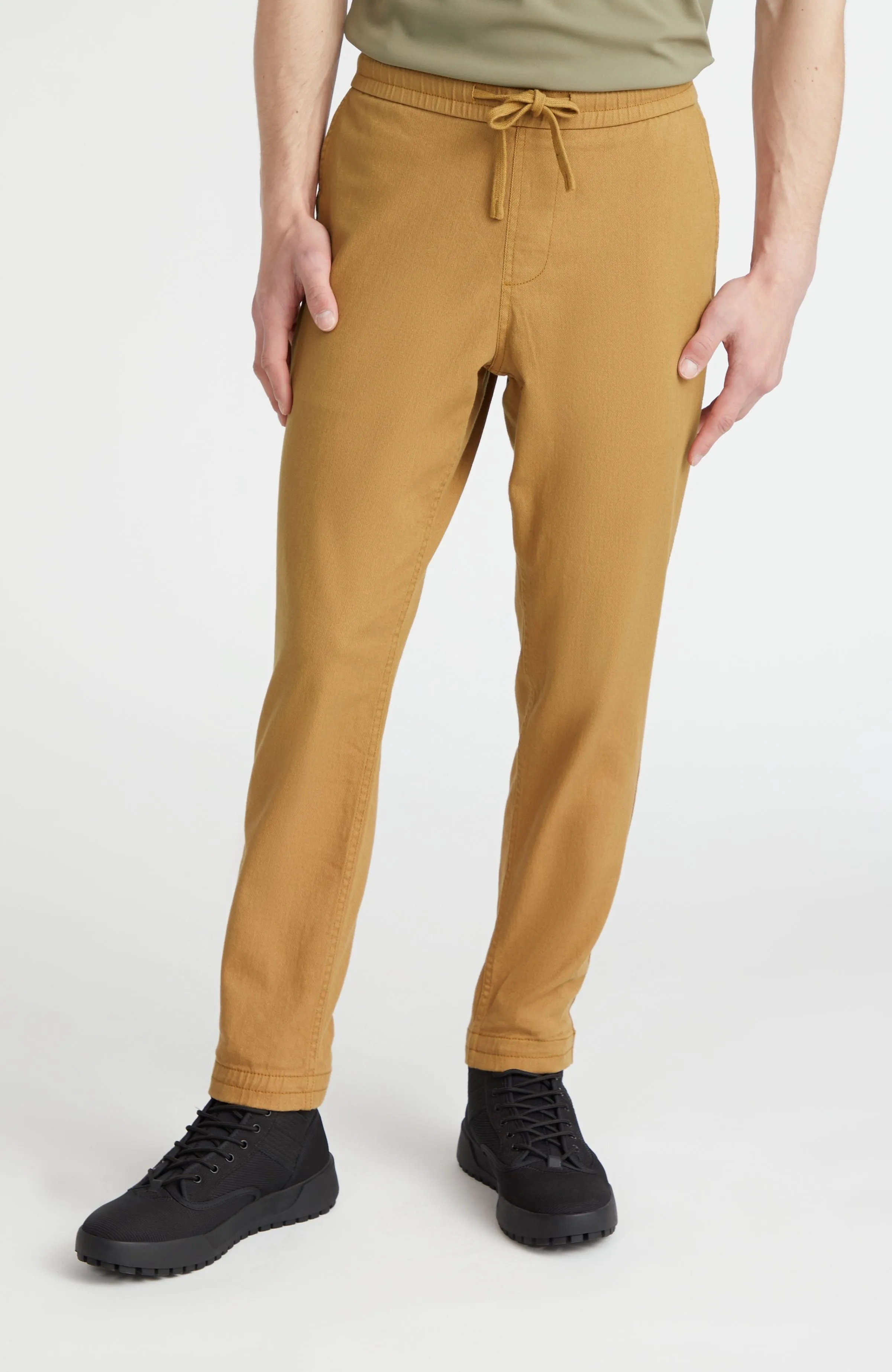 Woven Chino Joggers | Rich Caramel