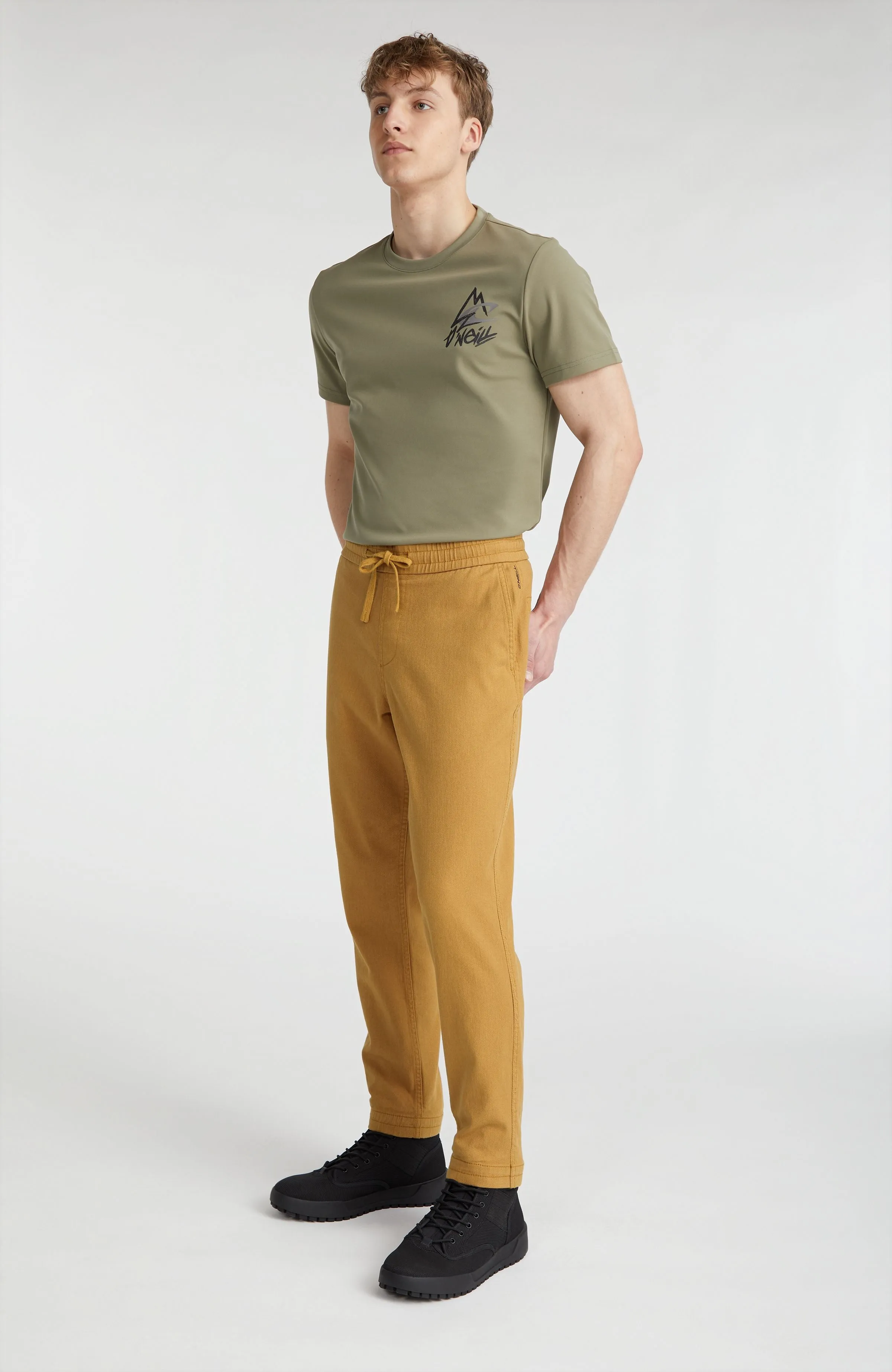 Woven Chino Joggers | Rich Caramel